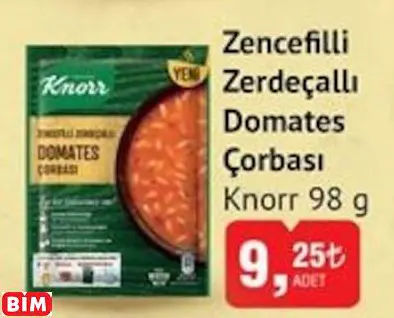 KNORR  ZENCEFİLLİ ZERDEÇALLI DOMATES ÇORBASI